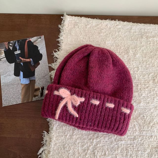 Bow Knit Beanie