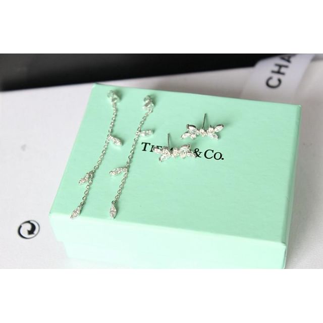 Earring Rhinestone Alloy Dangle