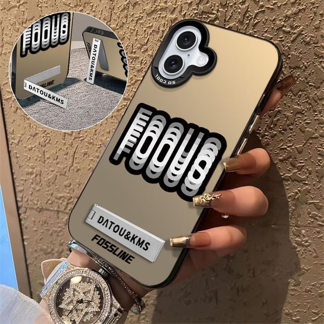 Stand Case Lettering Phone