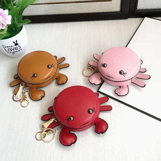 Cartoon Purse Crab Faux Coin Leather