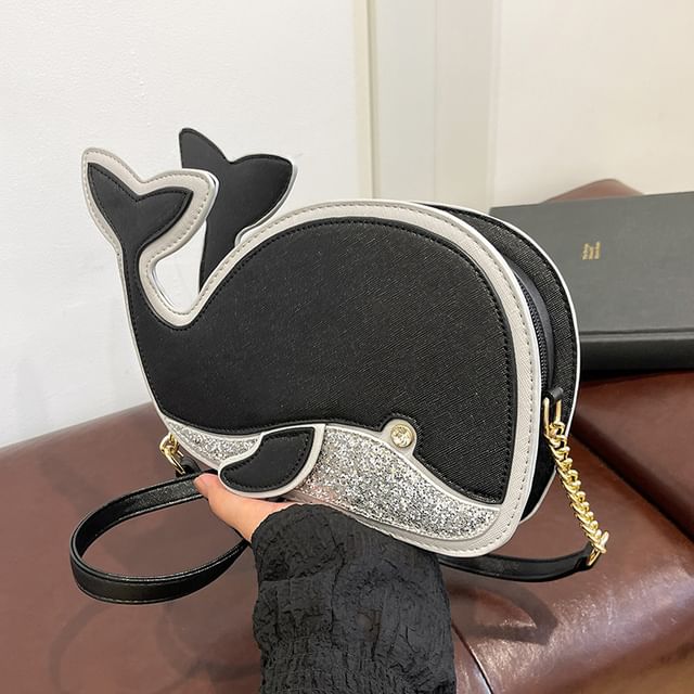 Faux Crossbody Leather Dolphin Bag