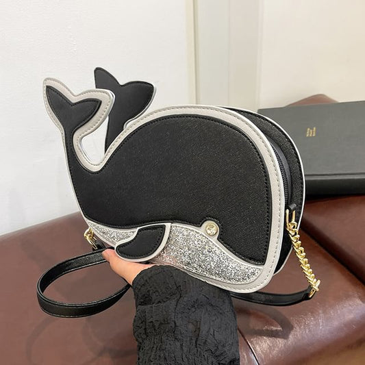 Faux Crossbody Leather Dolphin Bag