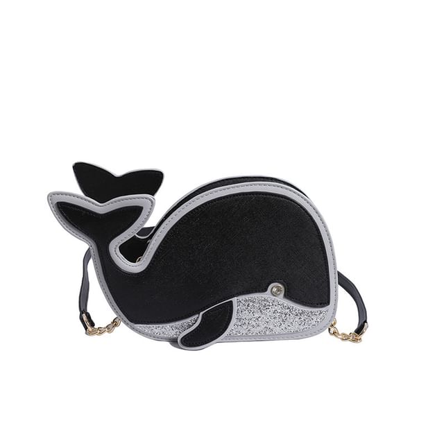 Faux Crossbody Leather Dolphin Bag