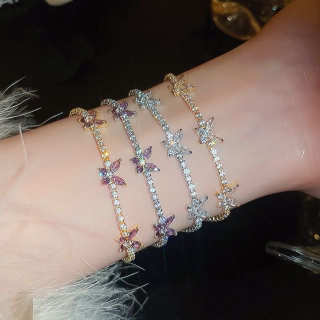 Bracelet Butterfly Rhinestone