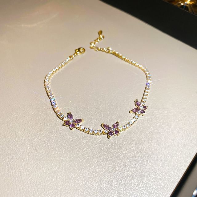 Bracelet Butterfly Rhinestone