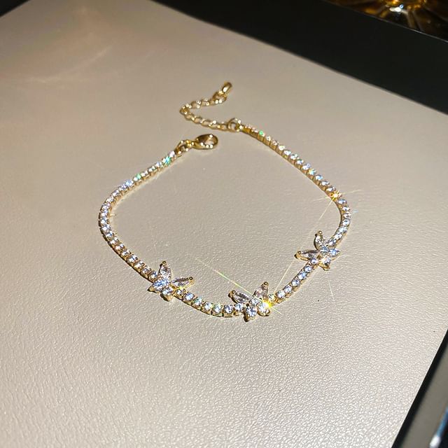 Bracelet Butterfly Rhinestone
