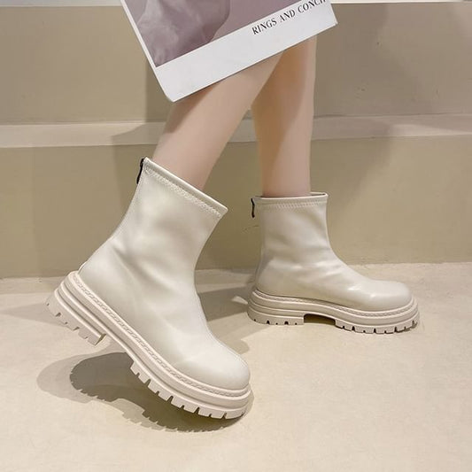 Zip Platform Short Boots
