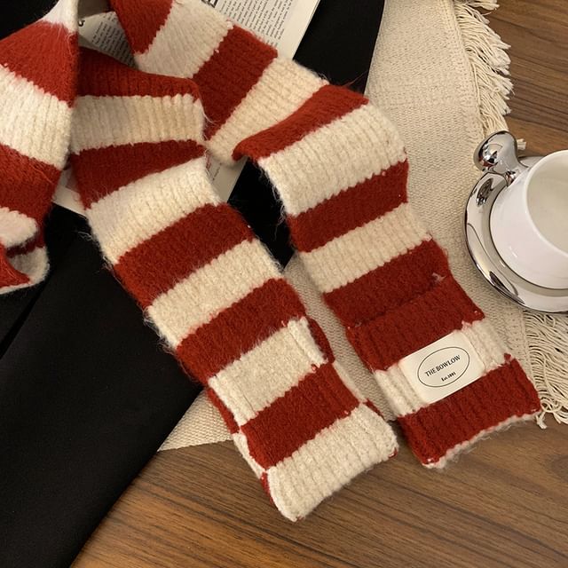 Striped Knit Scarf
