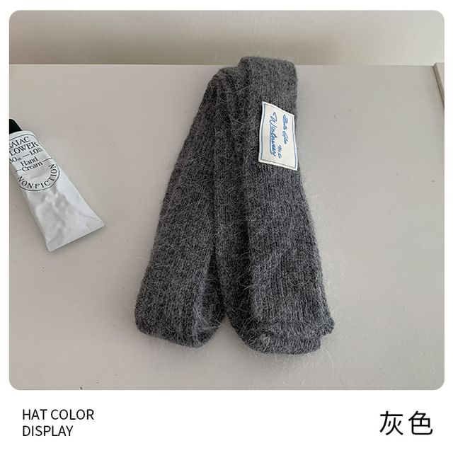 Narrow Scarf Knit Plain