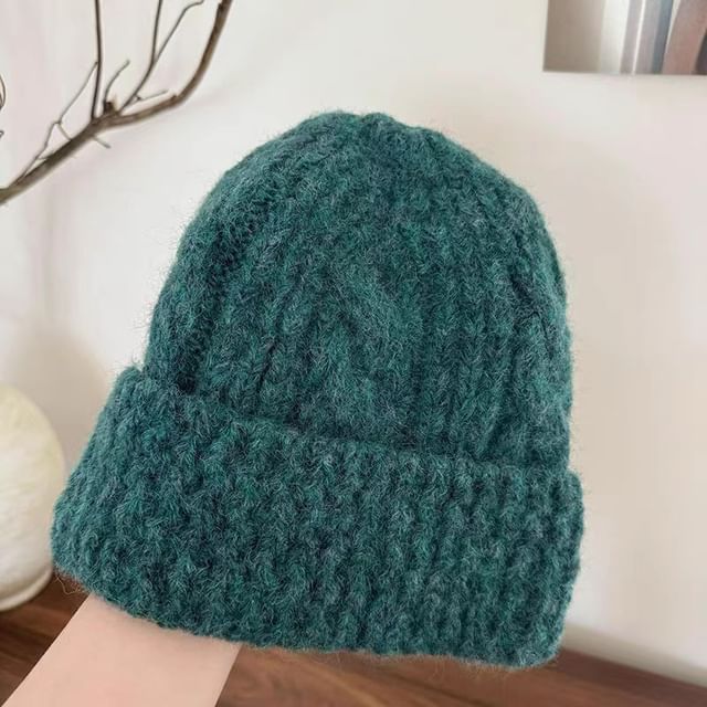 Plain Knit Cable Beanie