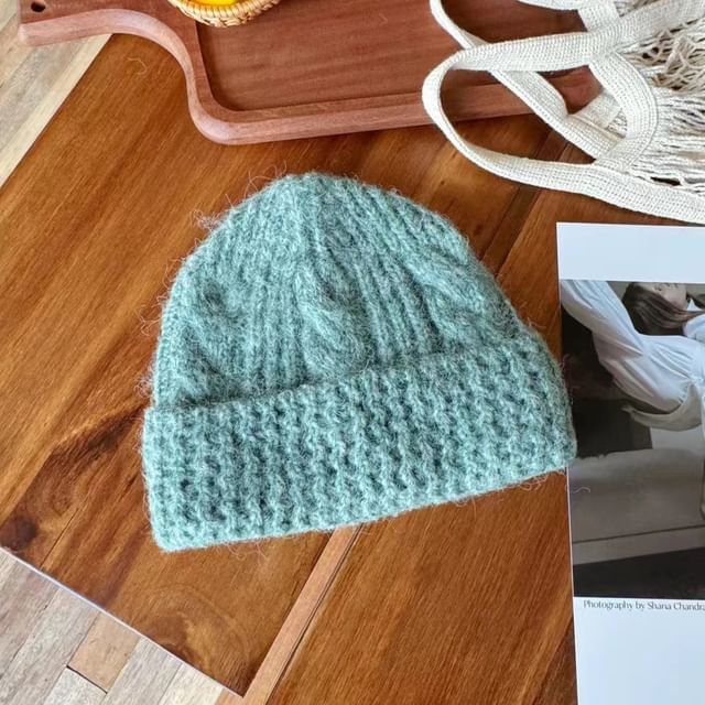 Plain Knit Cable Beanie