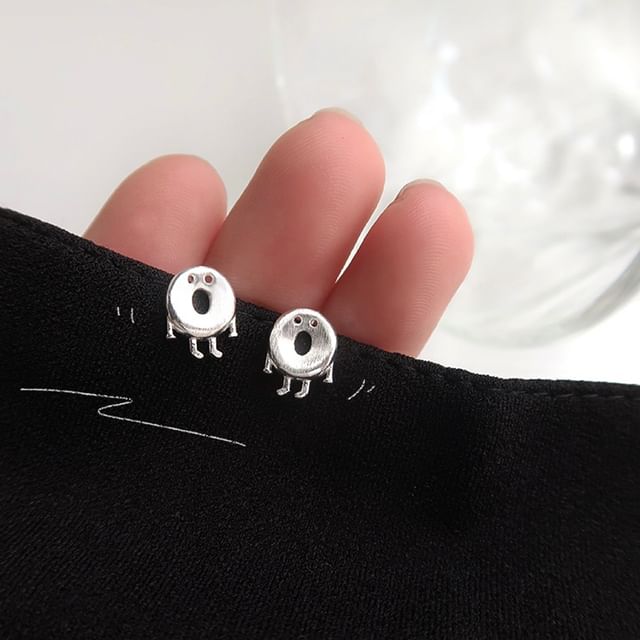 Sterling Cartoon Stud 925 Silver Earring
