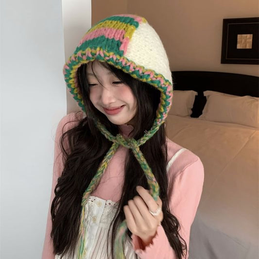 Color Balaclava Knit Block