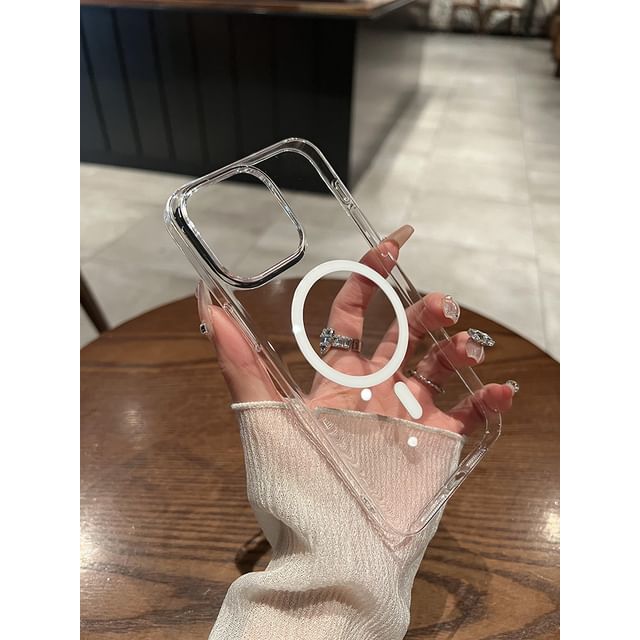 (Compatible Case Transparent MagSafe) Phone with Magnetic