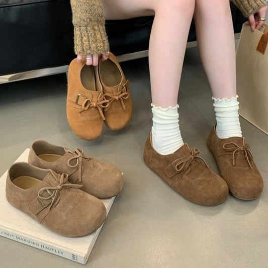 Velvet Shoes Lace-Up