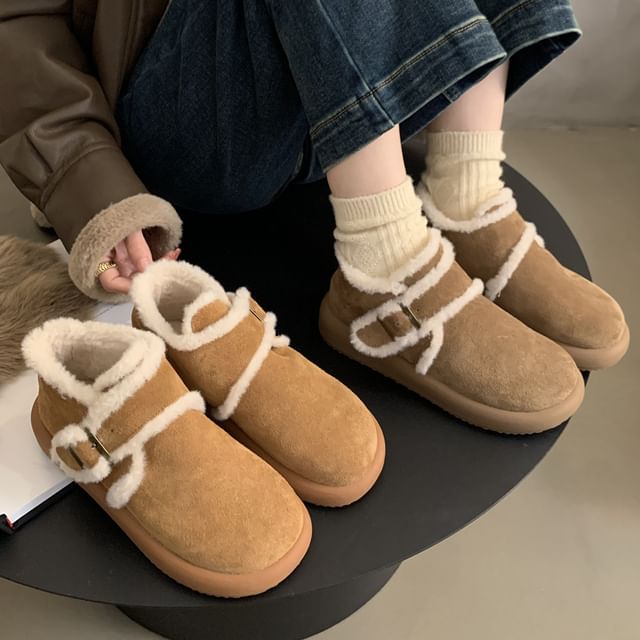 Buckled Snow Boots Ankle