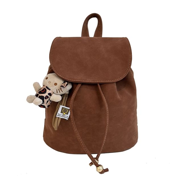 Flap Faux Suede Backpack