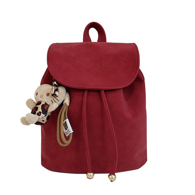 Flap Faux Suede Backpack