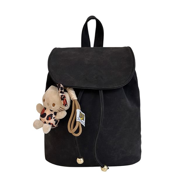 Flap Faux Suede Backpack