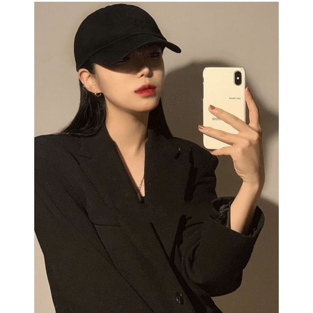 Lettering Embroidered / Baseball Cap Plain