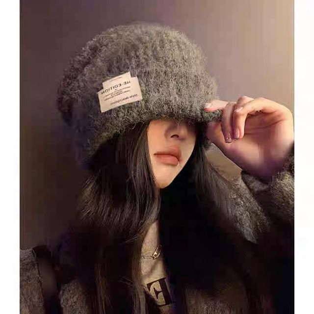 Fluffy Tone Beanie Plain / Two