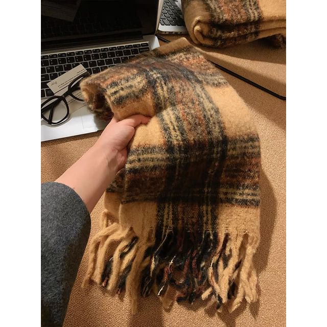 Applique Dog Plaid / Scarf