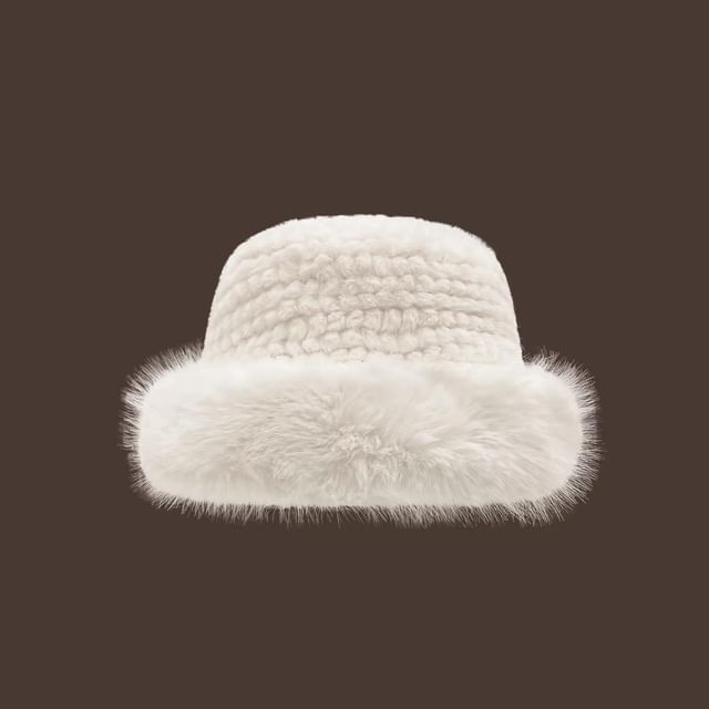 Plain Hat Panel Bucket / Fluffy