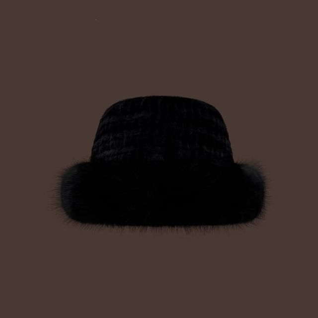 Plain Hat Panel Bucket / Fluffy