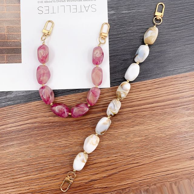 Phone Strap Bead Alloy Faux Gemstone