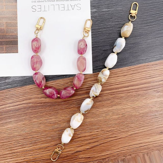 Phone Strap Bead Alloy Faux Gemstone