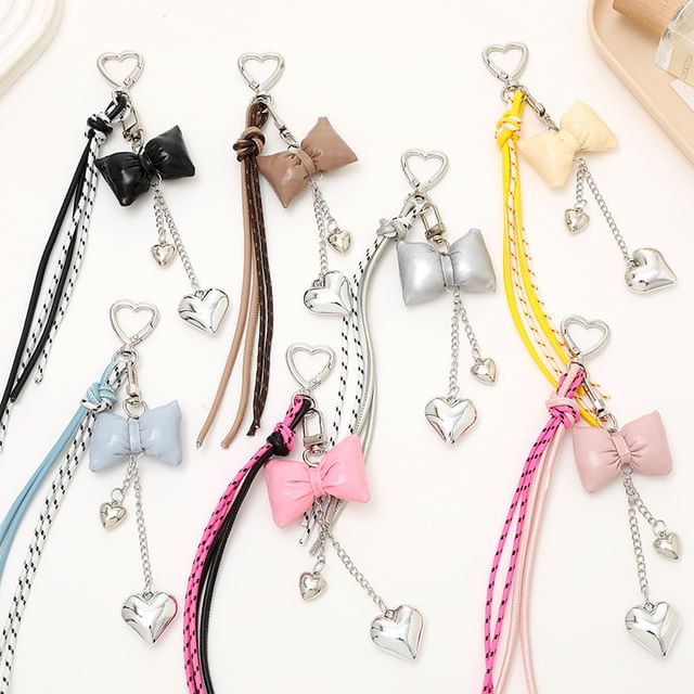 Phone Padded Bow Charm Knotted