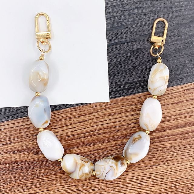 Phone Strap Bead Alloy Faux Gemstone