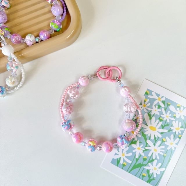 Layered Strap Bead Phone