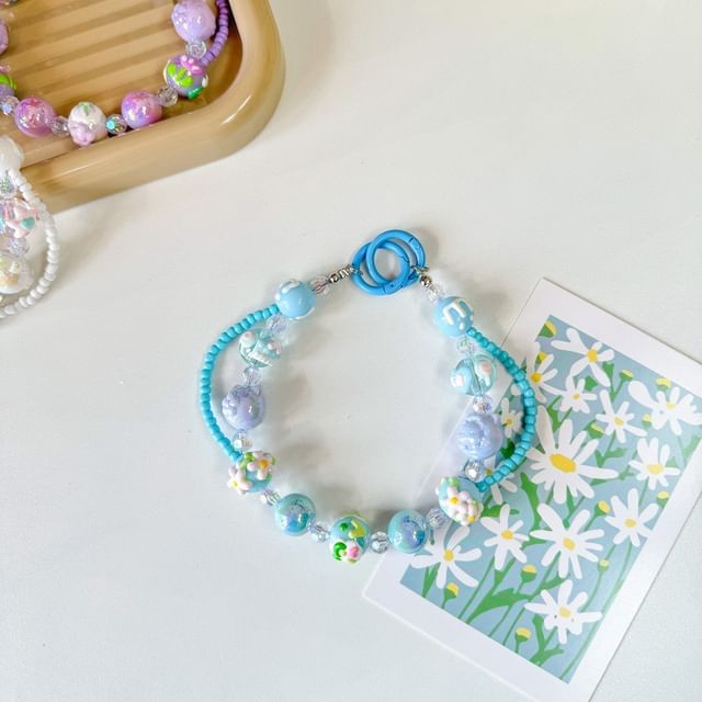 Layered Strap Bead Phone