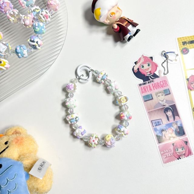 Phone Cartoon Bead Strap
