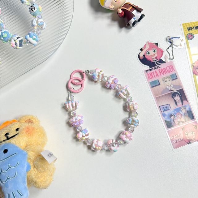 Phone Cartoon Bead Strap