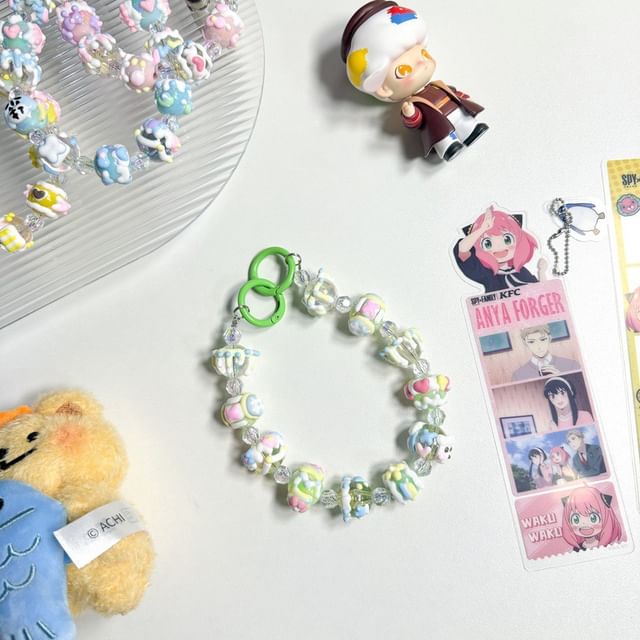 Phone Cartoon Bead Strap