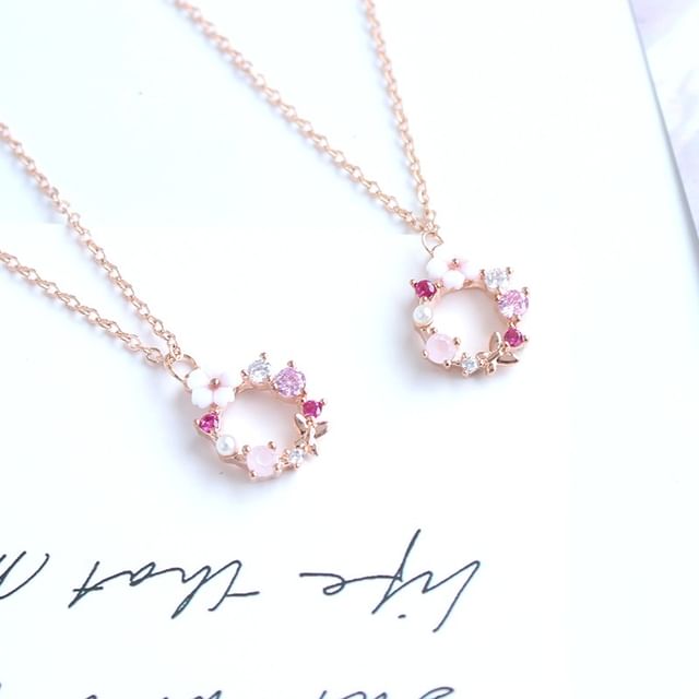 Necklace Floral Bracelet (Various Rhinestone Designs) Alloy /