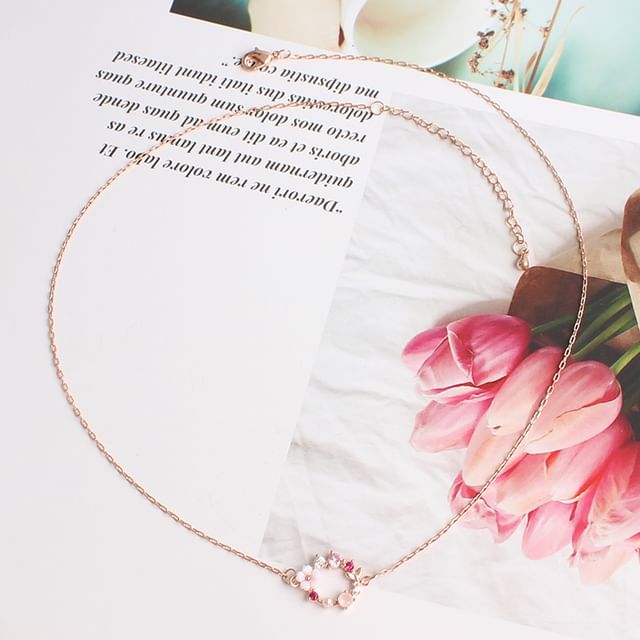 Necklace Floral Bracelet (Various Rhinestone Designs) Alloy /