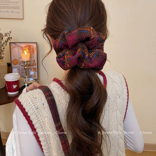 Scrunchie Plaid Hair