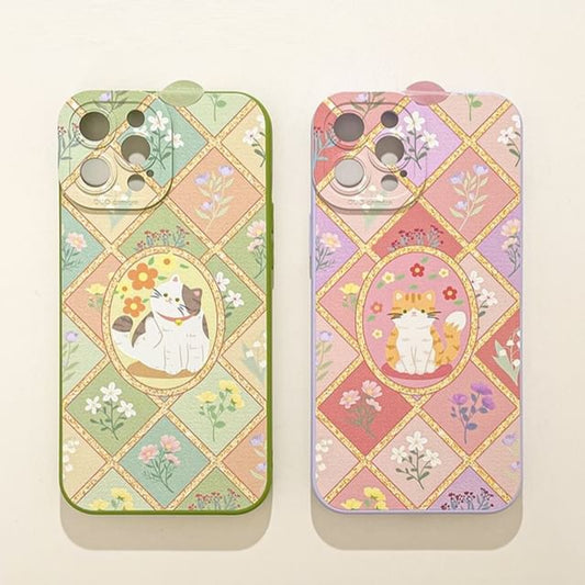 Cat Case Phone Floral