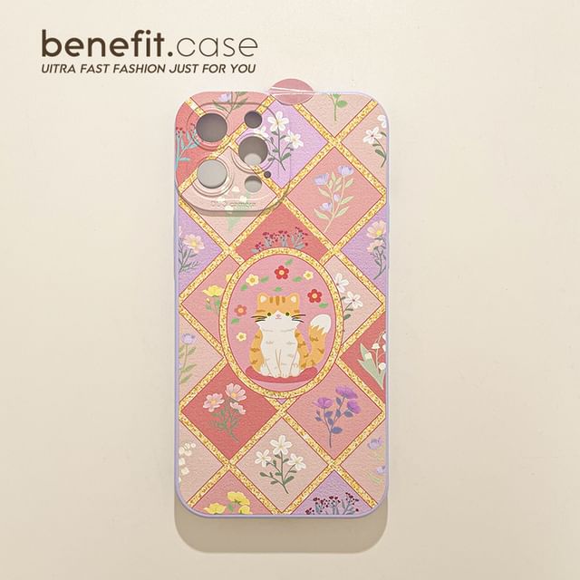 Cat Case Phone Floral