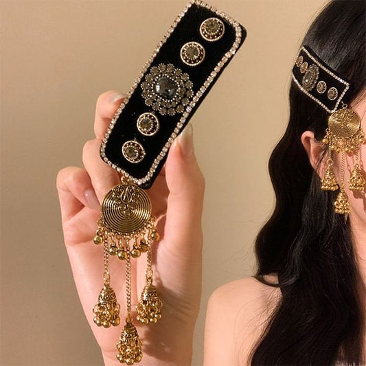 Clip Rhinestone Set Beaded Hair /