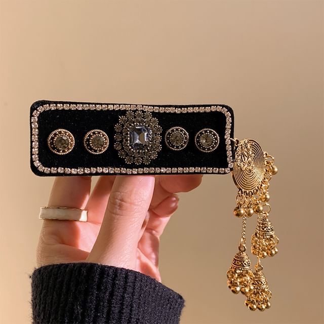 Clip Rhinestone Set Beaded Hair /