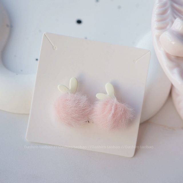 Earring / Clip-On Drop Pom