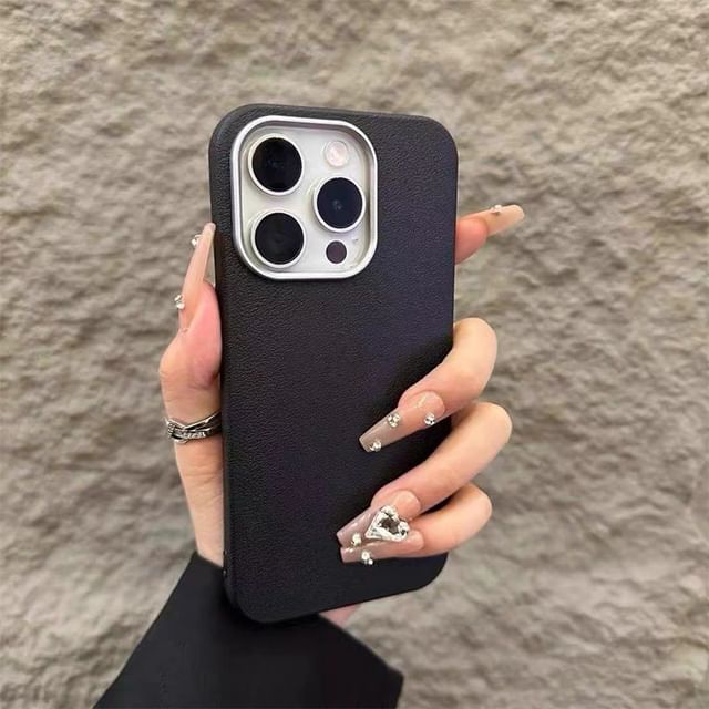 Plain Phone Faux Leather Case