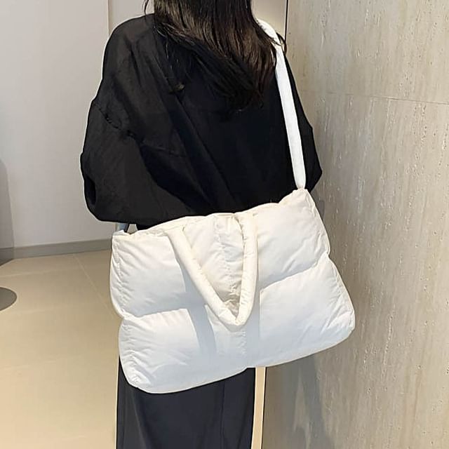 Tote Puffer Bag Plain Crossbody