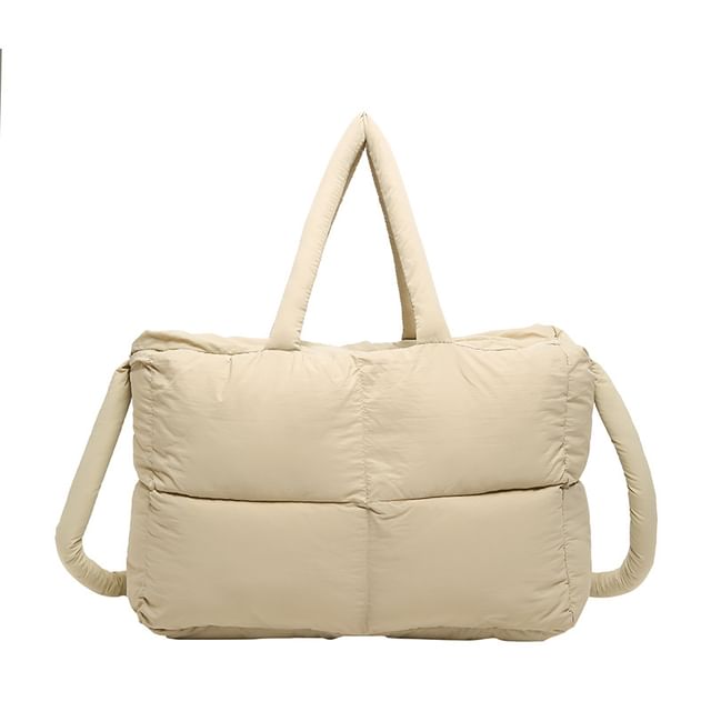 Tote Puffer Bag Plain Crossbody