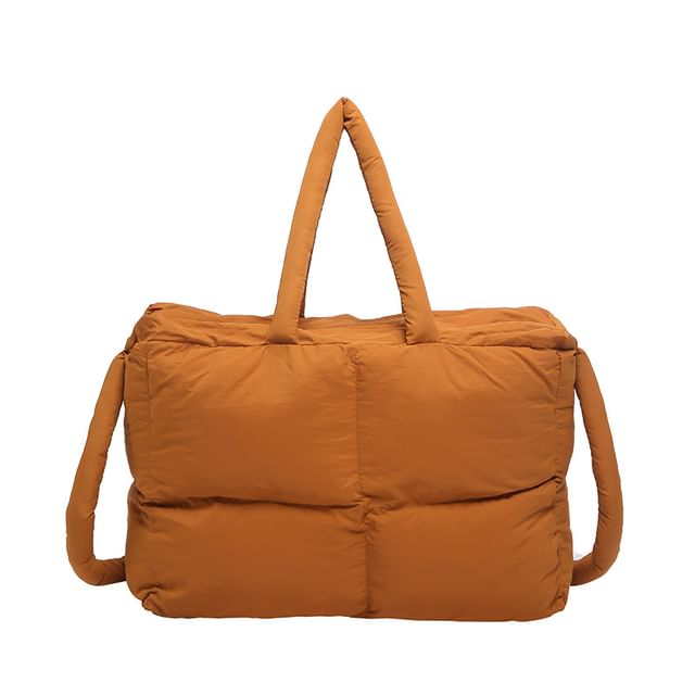 Tote Puffer Bag Plain Crossbody