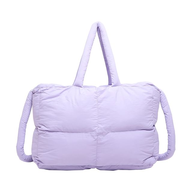 Tote Puffer Bag Plain Crossbody
